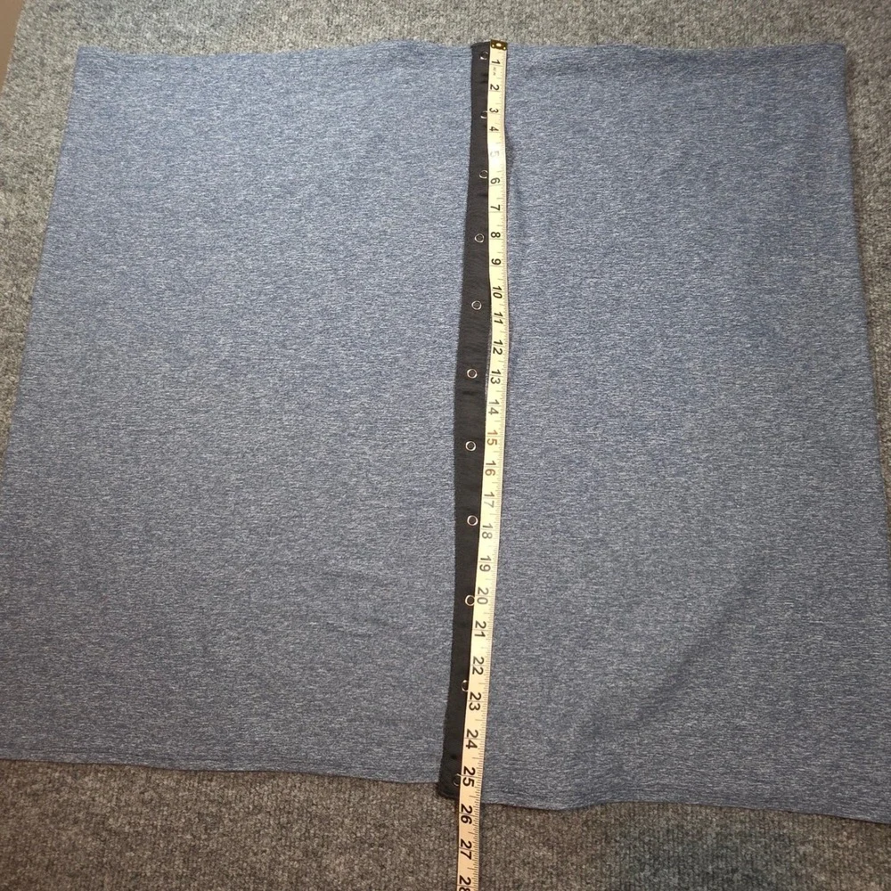 Lululemon Vinyasa Scarf Heathered Blue Gray Snap Wrap Infinity OS Poncho Cozy